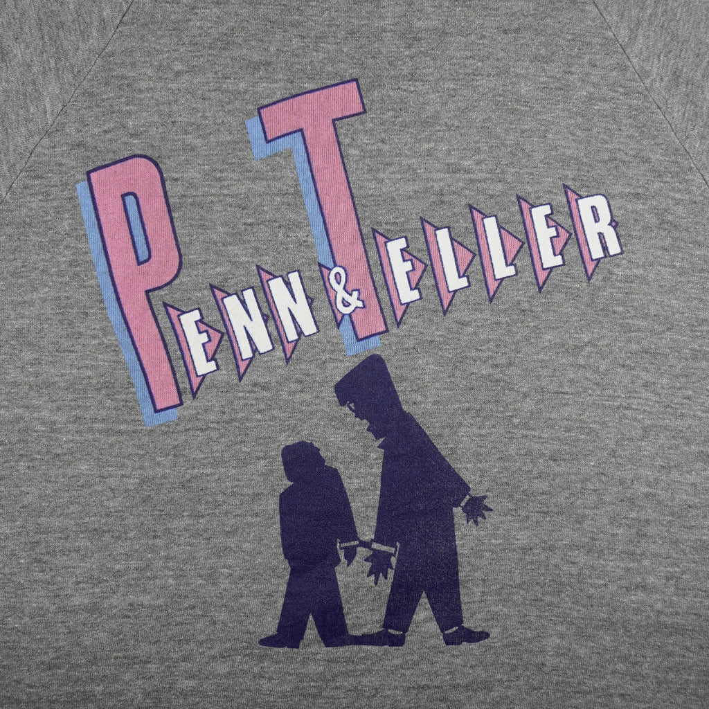 Vintage (Jerzees) - Penn & Teller Crew Neck Sweatshirt 1990s Large Vintage Retro