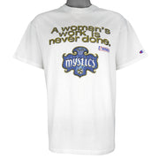 Champion - WNBA Washington Mystics T-Shirt 1990s Large Vintage Retro Basketball