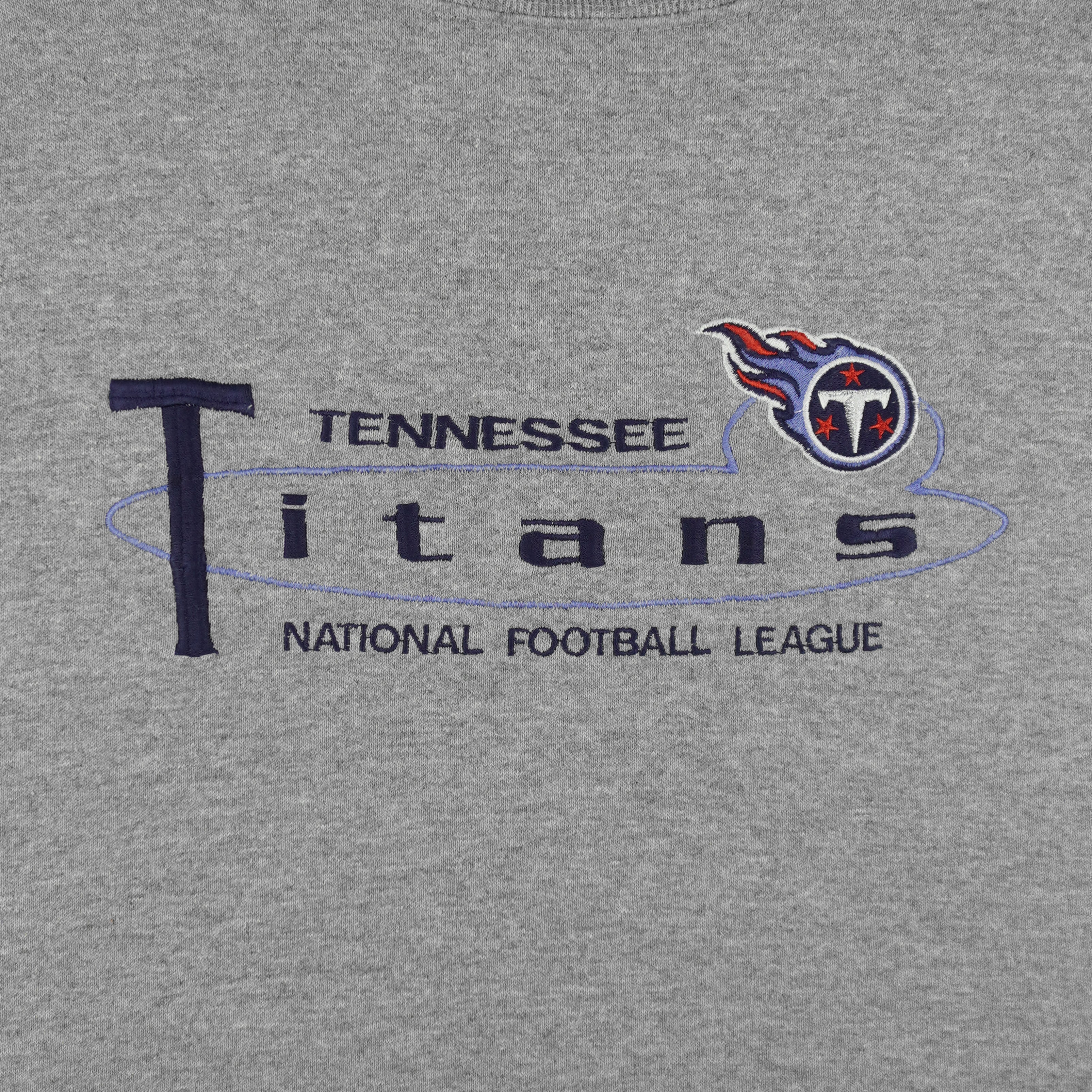 NFL (Logo Athletic) - Tennessee Titans Embroidered Crew Neck Sweatshirt 1990s X-Large Vintage Retro Football