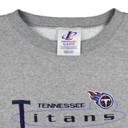 NFL (Logo Athletic) - Tennessee Titans Embroidered Crew Neck Sweatshirt 1990s X-Large Vintage Retro Football