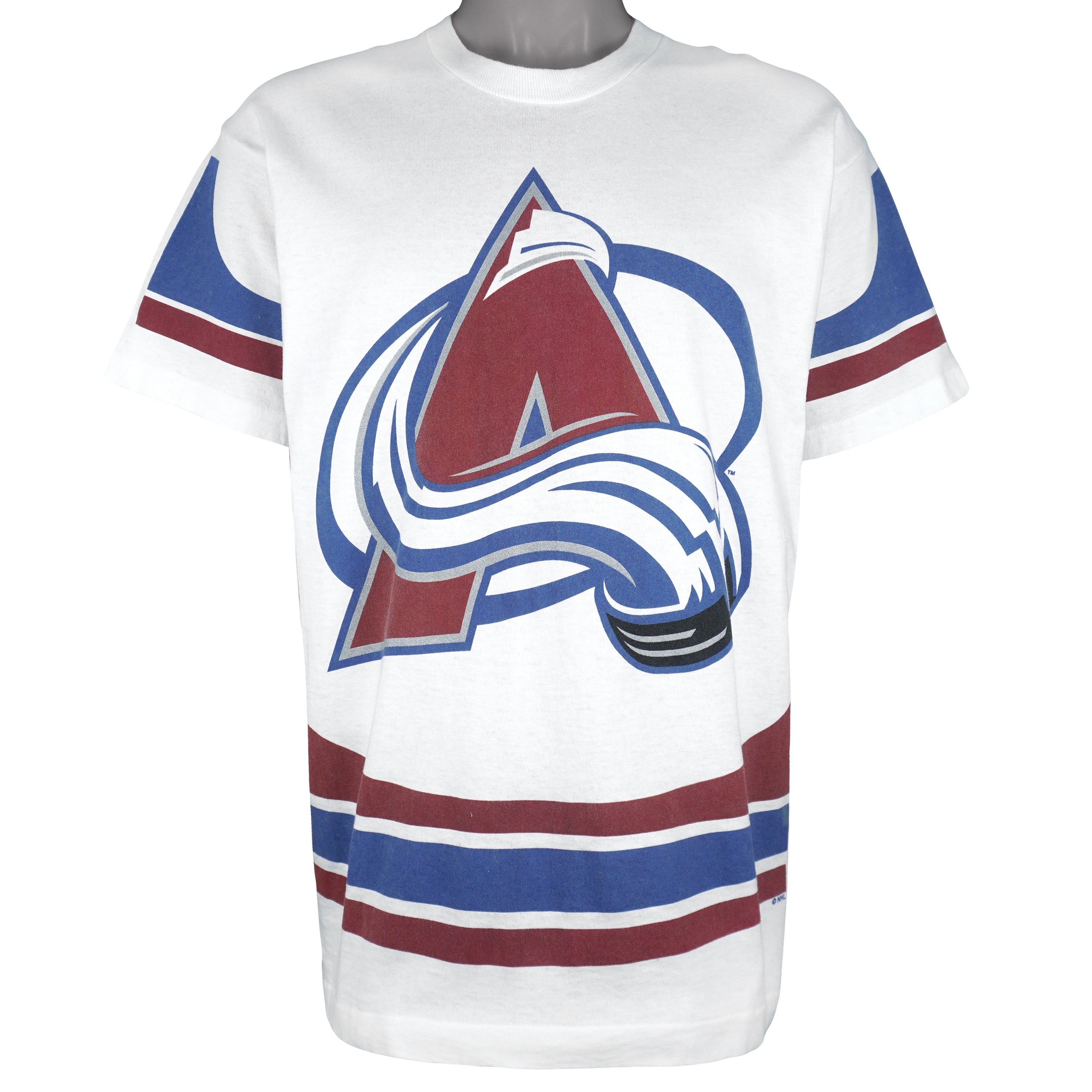 NHL (Pro Player) - Colorado Avalanche T-Shirt 1990s Large Vintage Retro Hockey