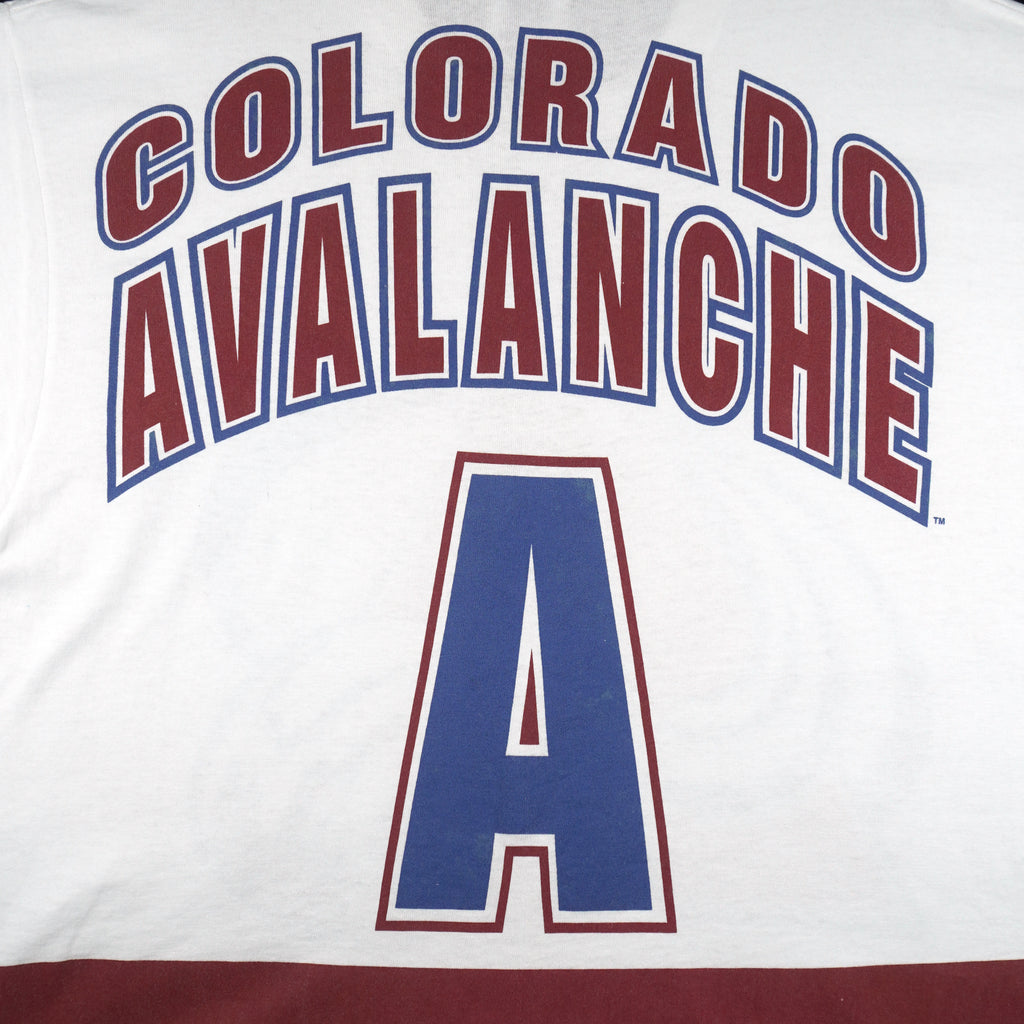 NHL (Pro Player) - Colorado Avalanche T-Shirt 1990s Large Vintage Retro Hockey