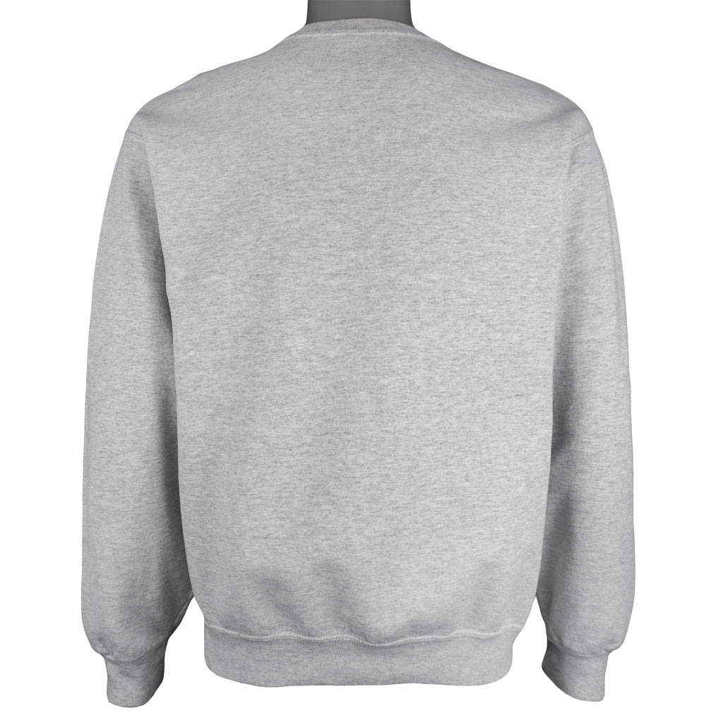 Vintage (Jerzees) - The Face Cat Crew Neck Sweatshirt 1990s Medium Vintage Retro