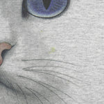 Vintage (Jerzees) - The Face Cat Crew Neck Sweatshirt 1990s Medium Vintage Retro
