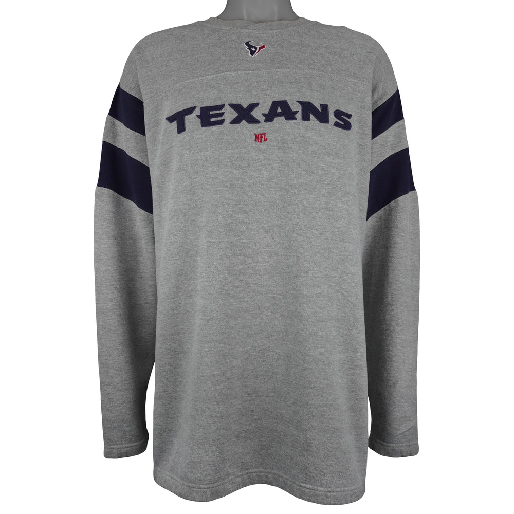 NFL - Houston Texans Long Sleeve Shirt 2000 X-Large Vintage Retro Football