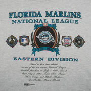 MLB (Nutmeg) - Florida Marlins National League Champions T-Shirt 1992 X-Large Vintage Retro Baseball