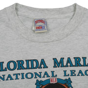 MLB (Nutmeg) - Florida Marlins National League Champions T-Shirt 1992 X-Large Vintage Retro Baseball