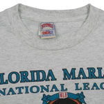 MLB (Nutmeg) - Florida Marlins National League Champions T-Shirt 1992 X-Large Vintage Retro Baseball