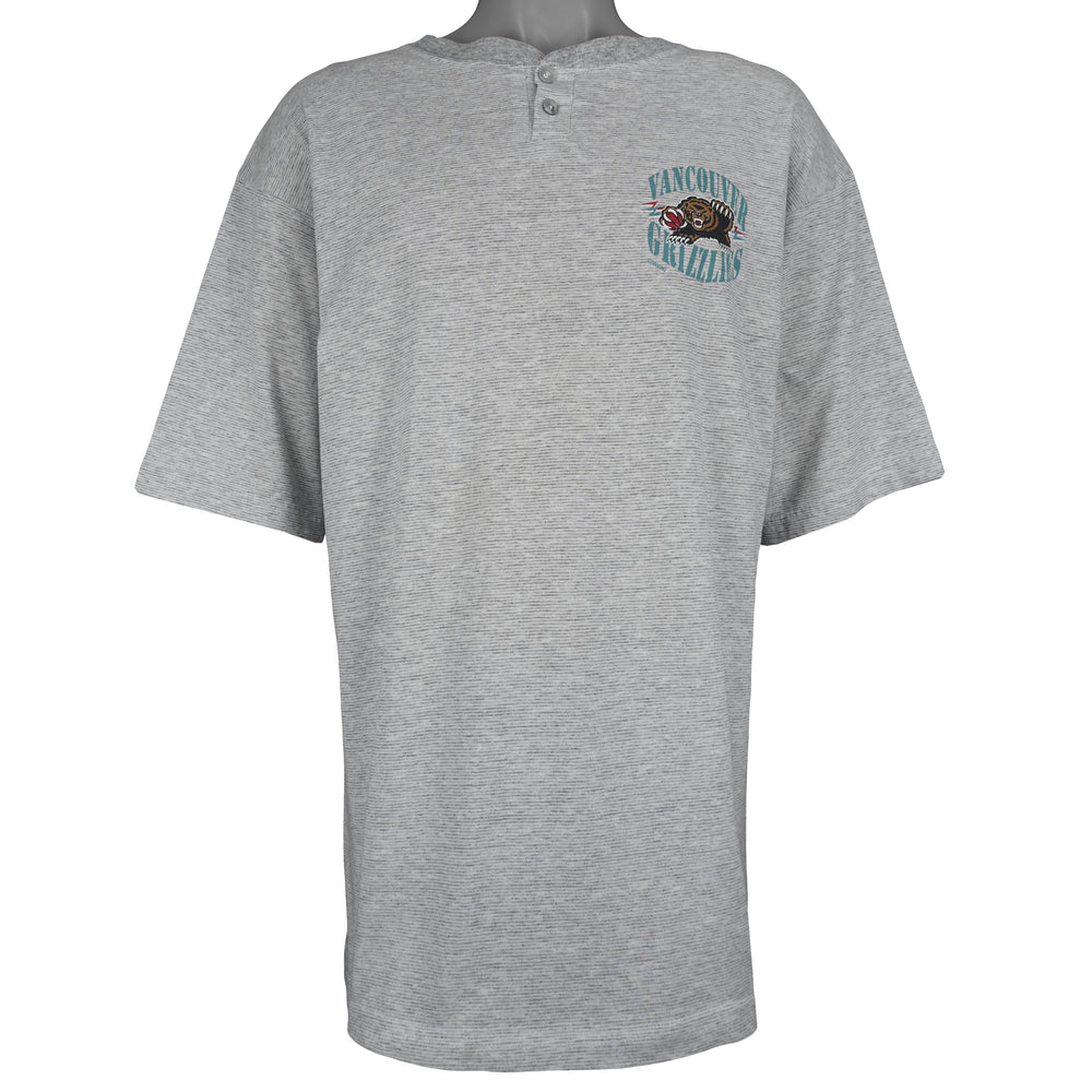 NBA - Vancouver Grizzlies 1/2 Button-Up T-Shirt 1990s X-Large Vintage Retro Basketball