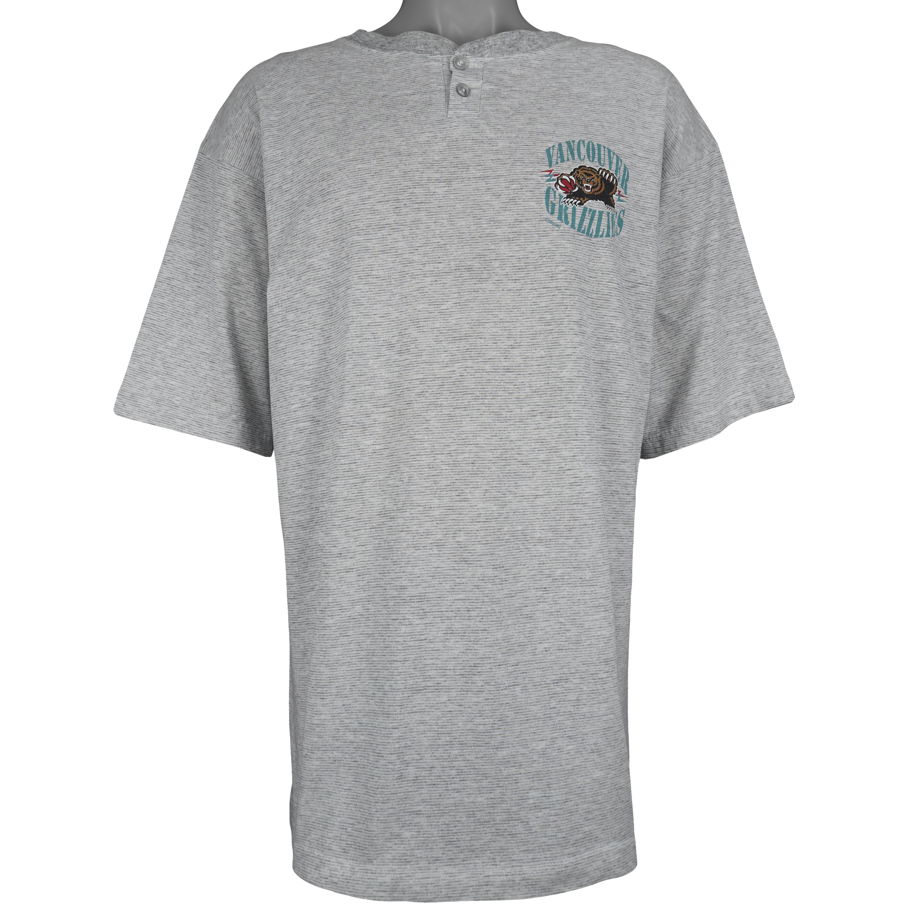 NBA - Vancouver Grizzlies 1/2 Button-Up T-Shirt 1990s X-Large Vintage Retro Basketball