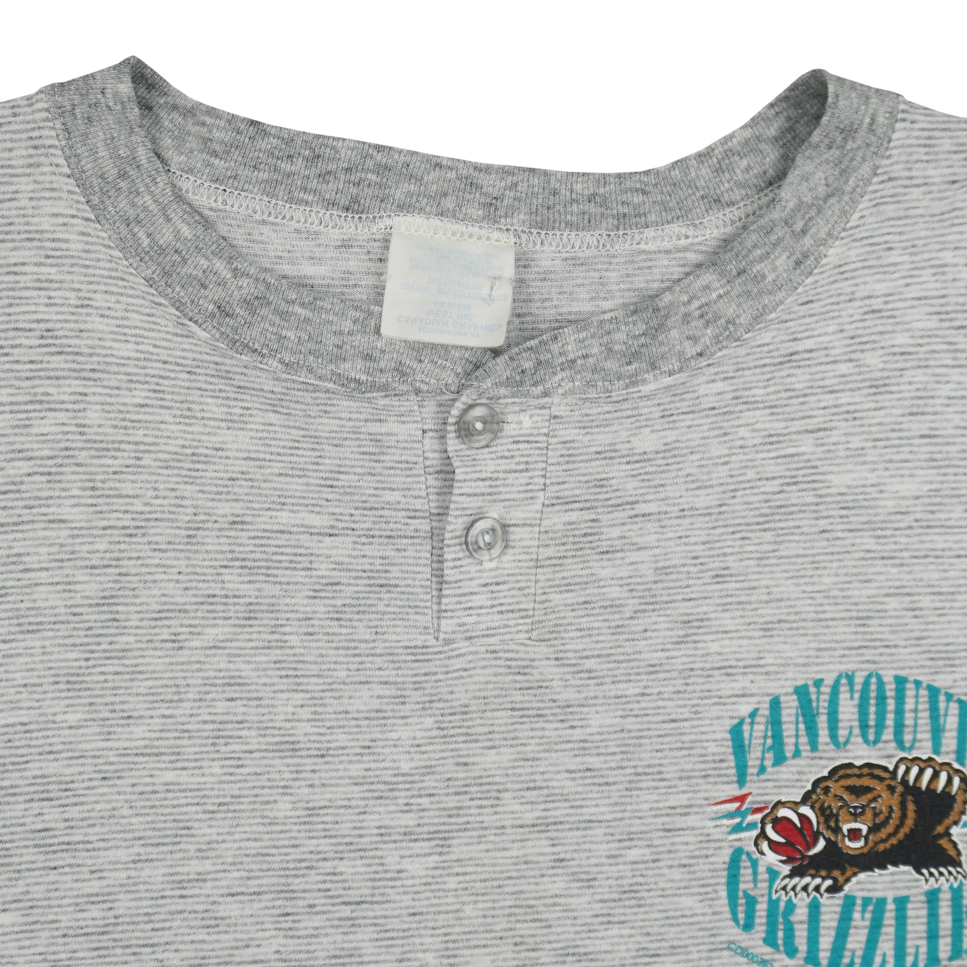 NBA - Vancouver Grizzlies 1/2 Button-Up T-Shirt 1990s X-Large Vintage Retro Basketball