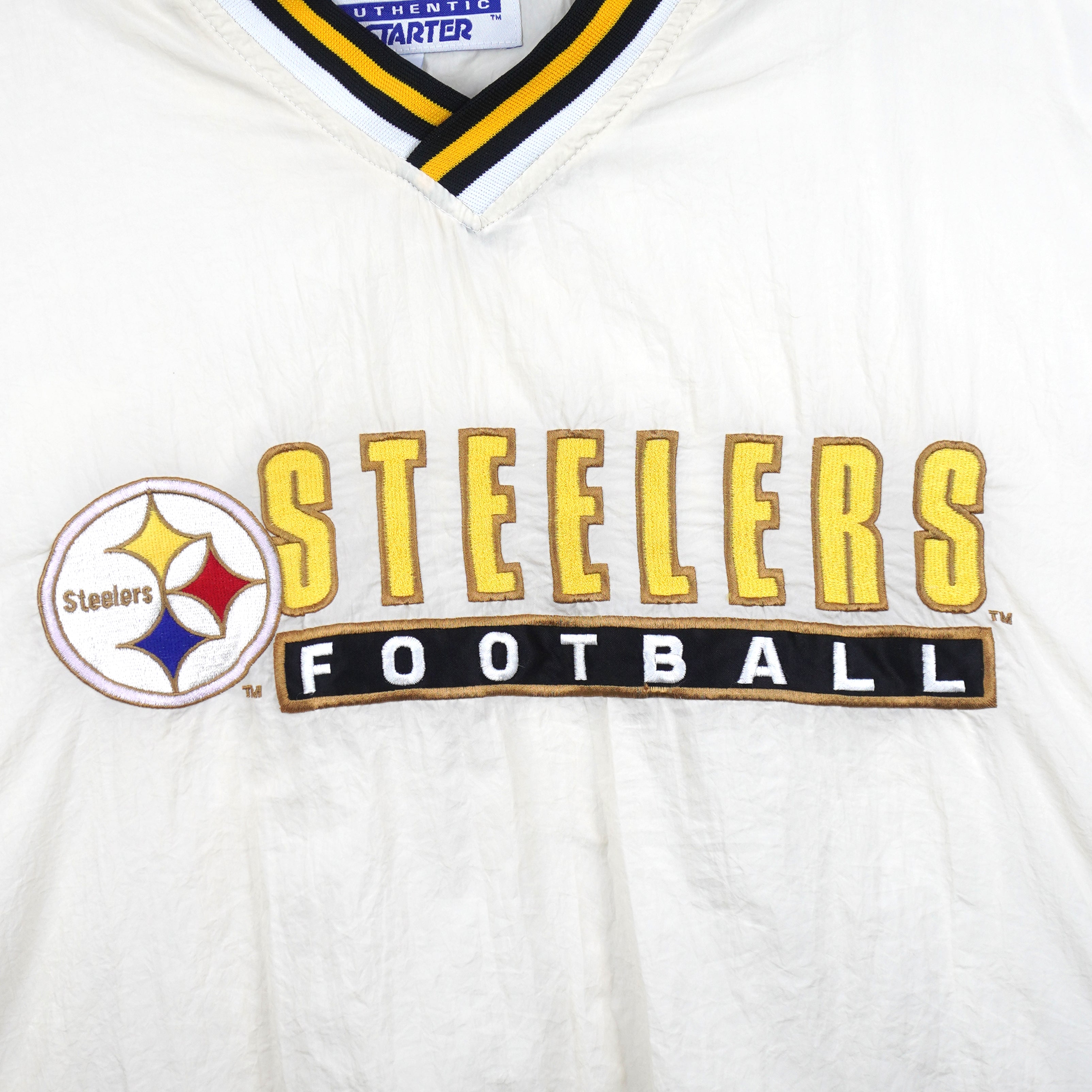Starter - NFL Pittsburgh Steelers Pullover Windbreaker 1990s Large Vintage Retro Football