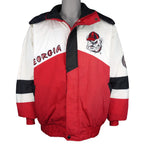 NCAA (Pro Player) - Georgia Bulldogs Hooded Puffer Jacket 1990s X-Large Vintage Retro