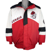 NCAA (Pro Player) - Georgia Bulldogs Hooded Puffer Jacket 1990s X-Large Vintage Retro
