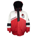 NCAA (Pro Player) - Georgia Bulldogs Hooded Puffer Jacket 1990s X-Large Vintage Retro