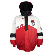 NCAA (Pro Player) - Georgia Bulldogs Hooded Puffer Jacket 1990s X-Large Vintage Retro