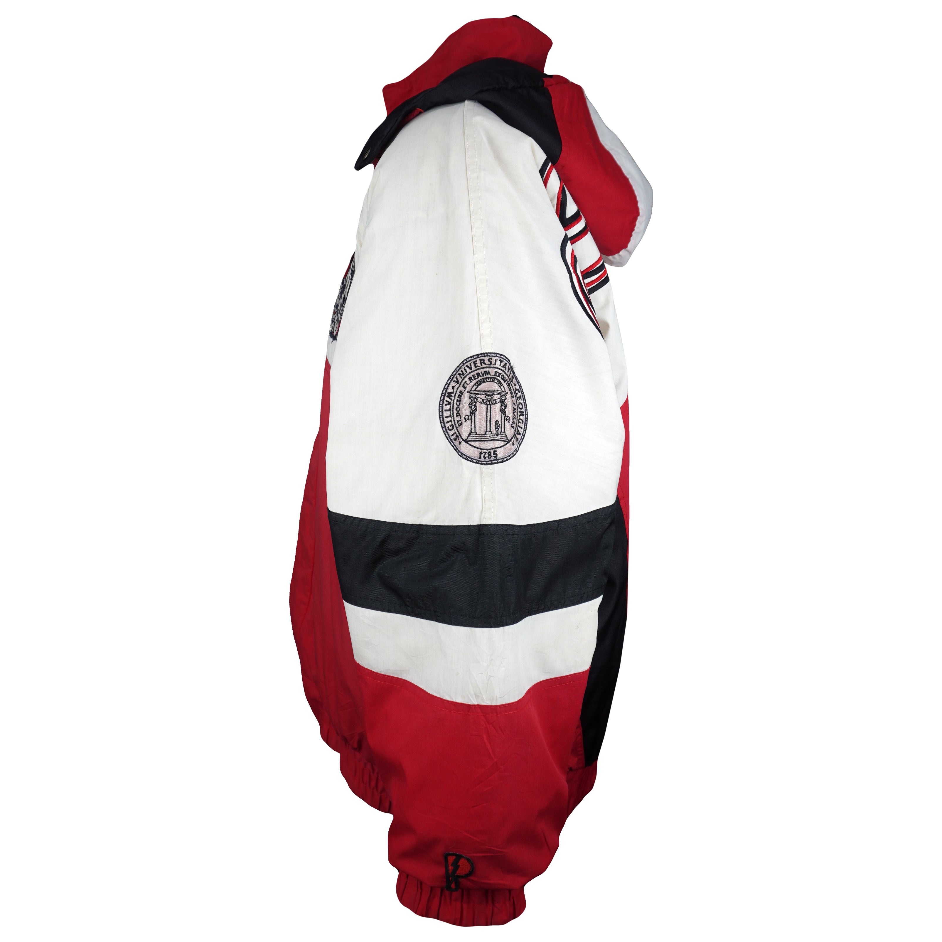 NCAA (Pro Player) - Georgia Bulldogs Hooded Puffer Jacket 1990s X-Large Vintage Retro