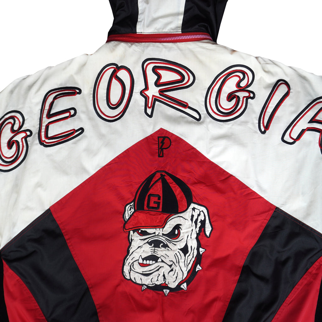 NCAA (Pro Player) - Georgia Bulldogs Hooded Puffer Jacket 1990s X-Large Vintage Retro