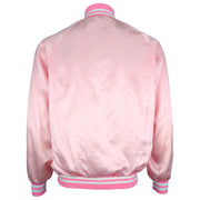 Budweiser - Pink Bud Light Bomber Satin Jacket 1990s Medium Vintage Retro