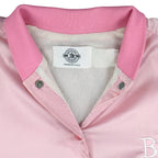 Budweiser - Pink Bud Light Bomber Satin Jacket 1990s Medium Vintage Retro