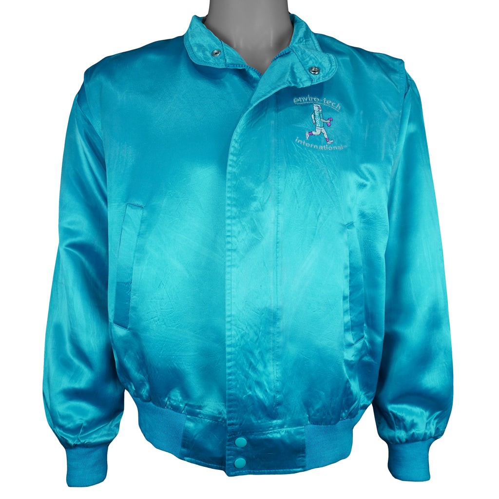 Vintage (CG Apparel) - Enviro-Tech International Satin Jacket 1980s Medium Vintage Retro