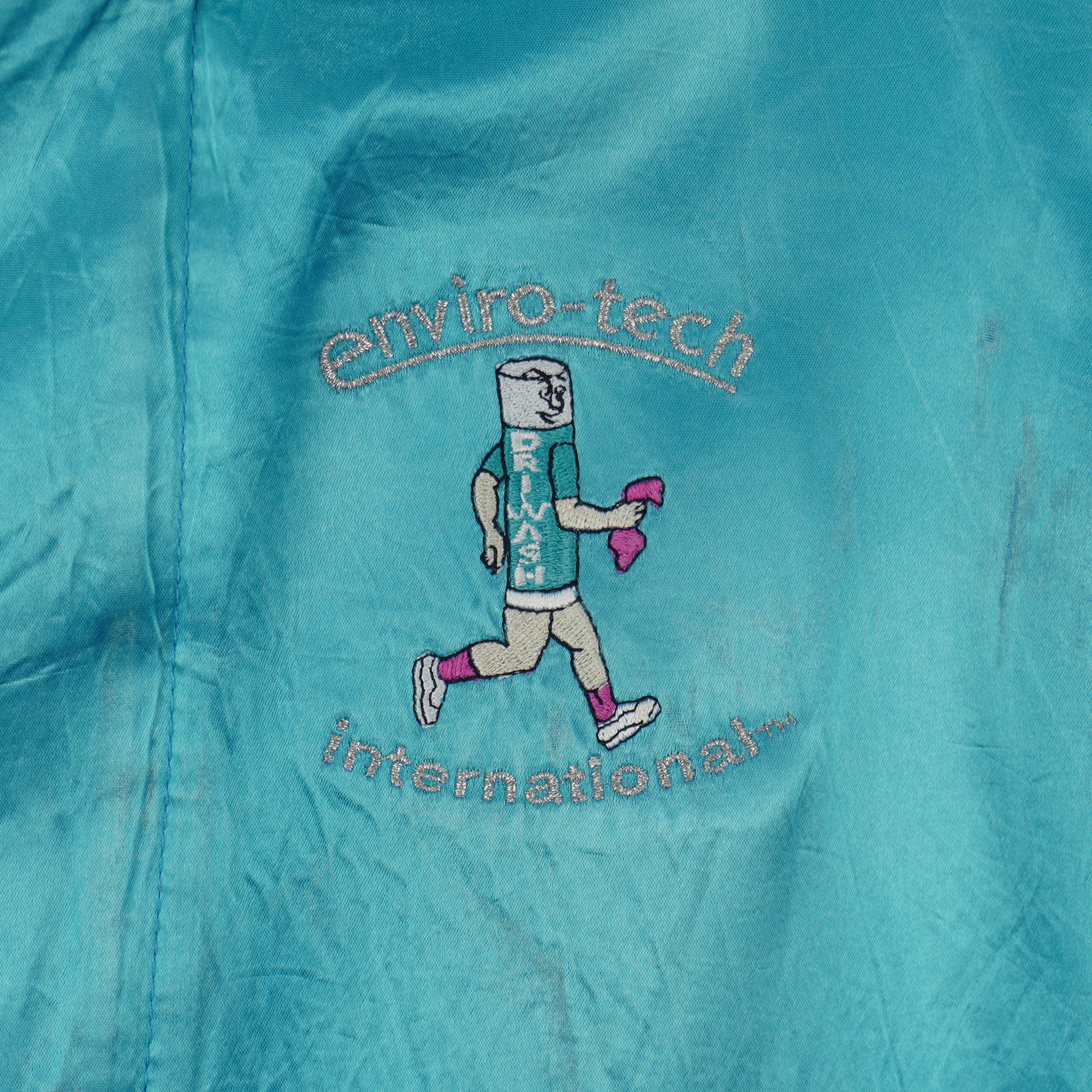Vintage (CG Apparel) - Enviro-Tech International Satin Jacket 1980s Medium Vintage Retro