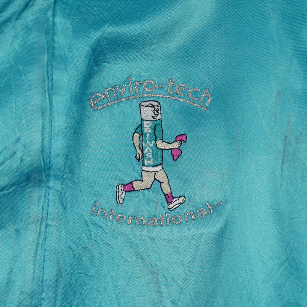 Vintage (CG Apparel) - Enviro-Tech International Satin Jacket 1980s Medium Vintage Retro