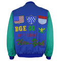 Vintage (Wajctex) - Blue & Green New York BGE 88 Denim Jacket 1990s Large Vintage Retro