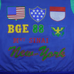 Vintage (Wajctex) - Blue & Green New York BGE 88 Denim Jacket 1990s Large Vintage Retro