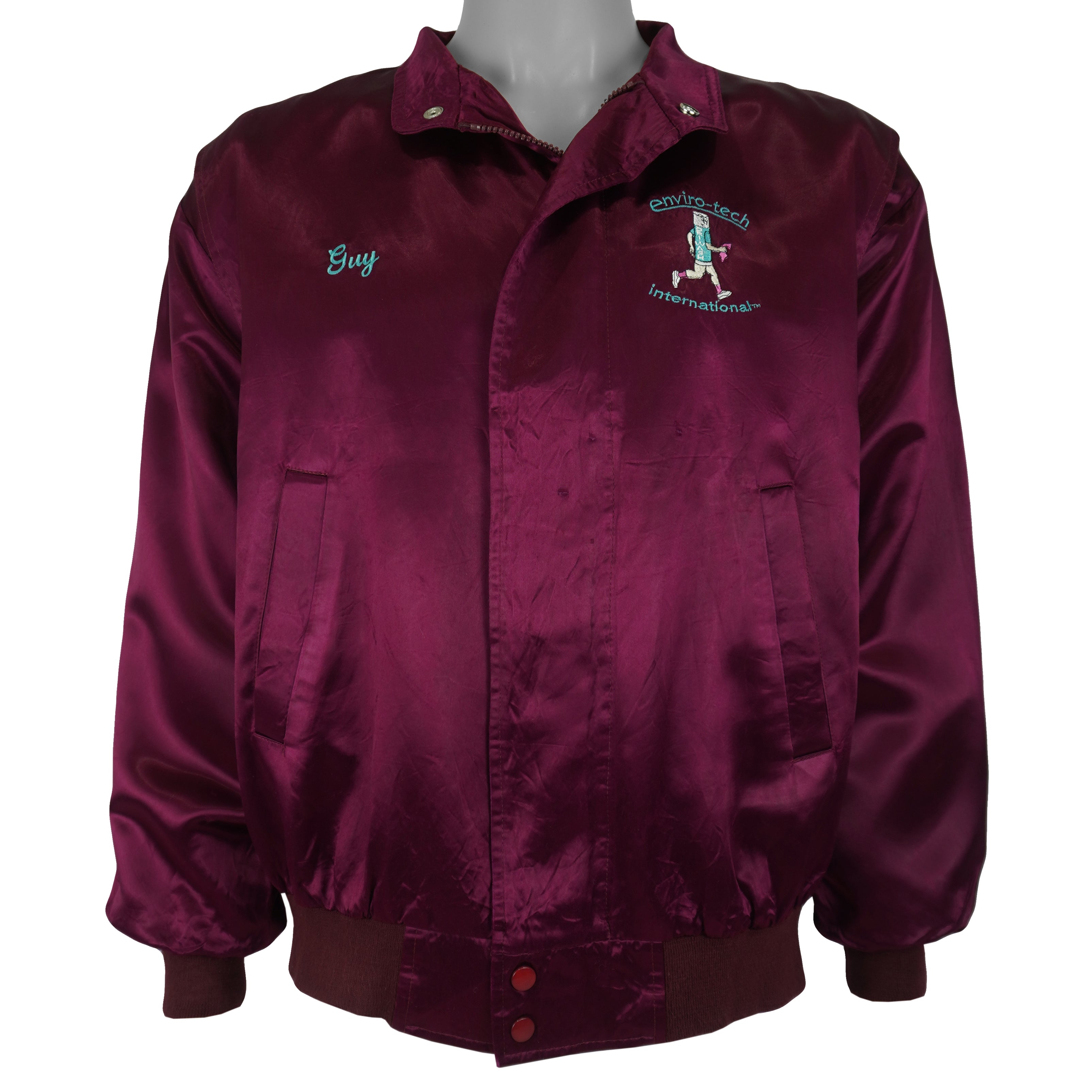 Vintage (CG Apparel) - Enviro-Tech International Guy Satin Jacket 1980s Large Vintage Retro