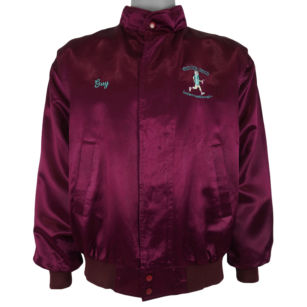 Vintage (CG Apparel) - Enviro-Tech International Guy Satin Jacket 1980s Large Vintage Retro