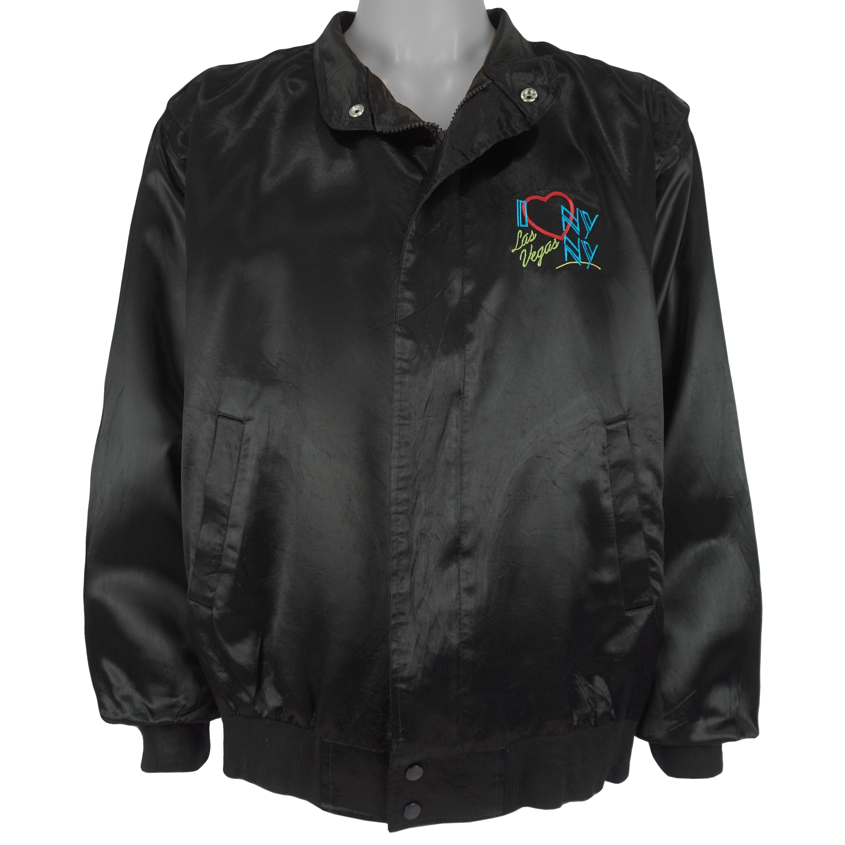 Vintage - I Love NY Las Vegas Satin Jacket 1990s XX-Large Vintage Retro