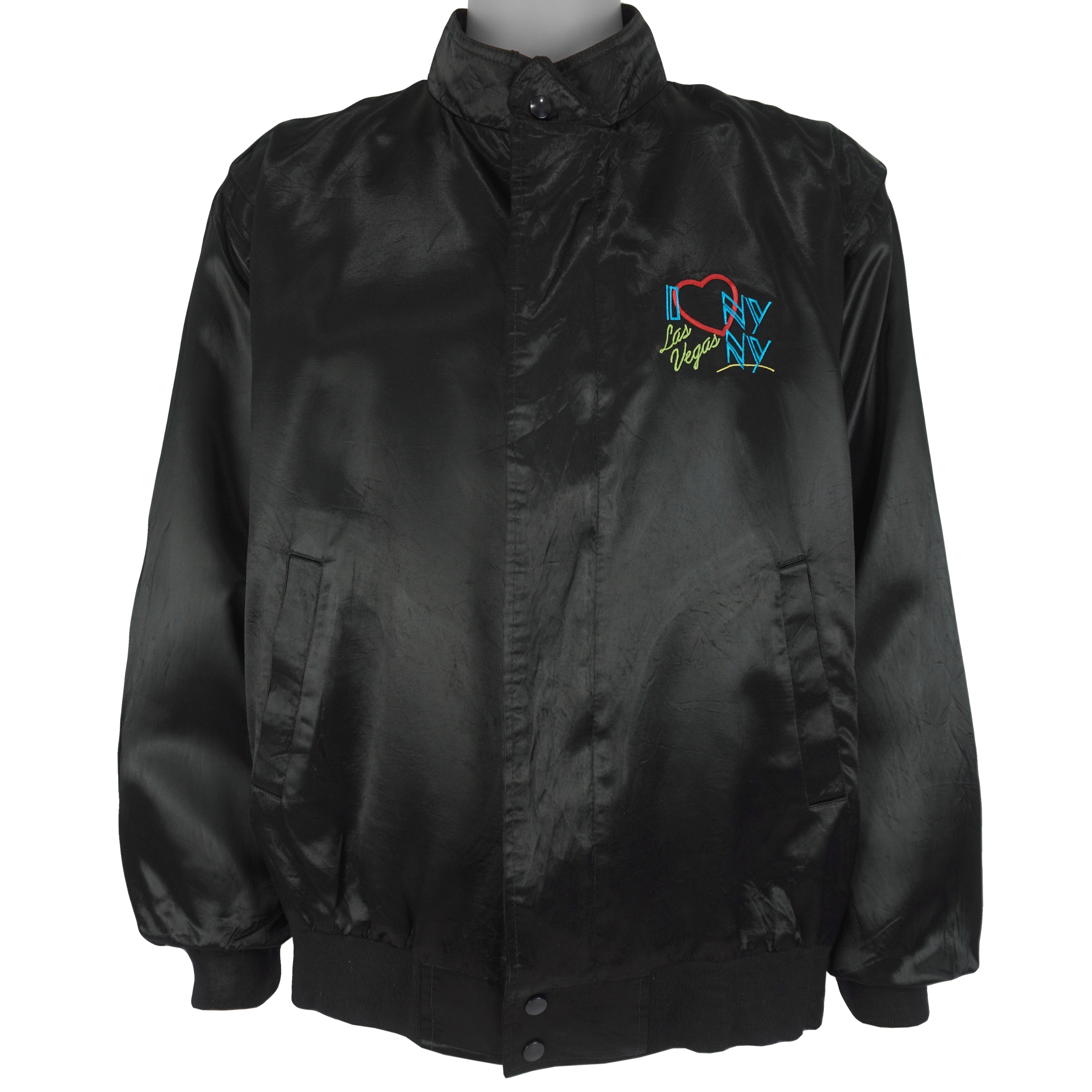 Vintage - I Love NY Las Vegas Satin Jacket 1990s XX-Large Vintage Retro