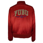 FUBU - Varsity 05 Sport Spell-Out Satin Jacket 1990s 3X-Large Vintage Retro