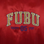FUBU - Varsity 05 Sport Spell-Out Satin Jacket 1990s 3X-Large Vintage Retro