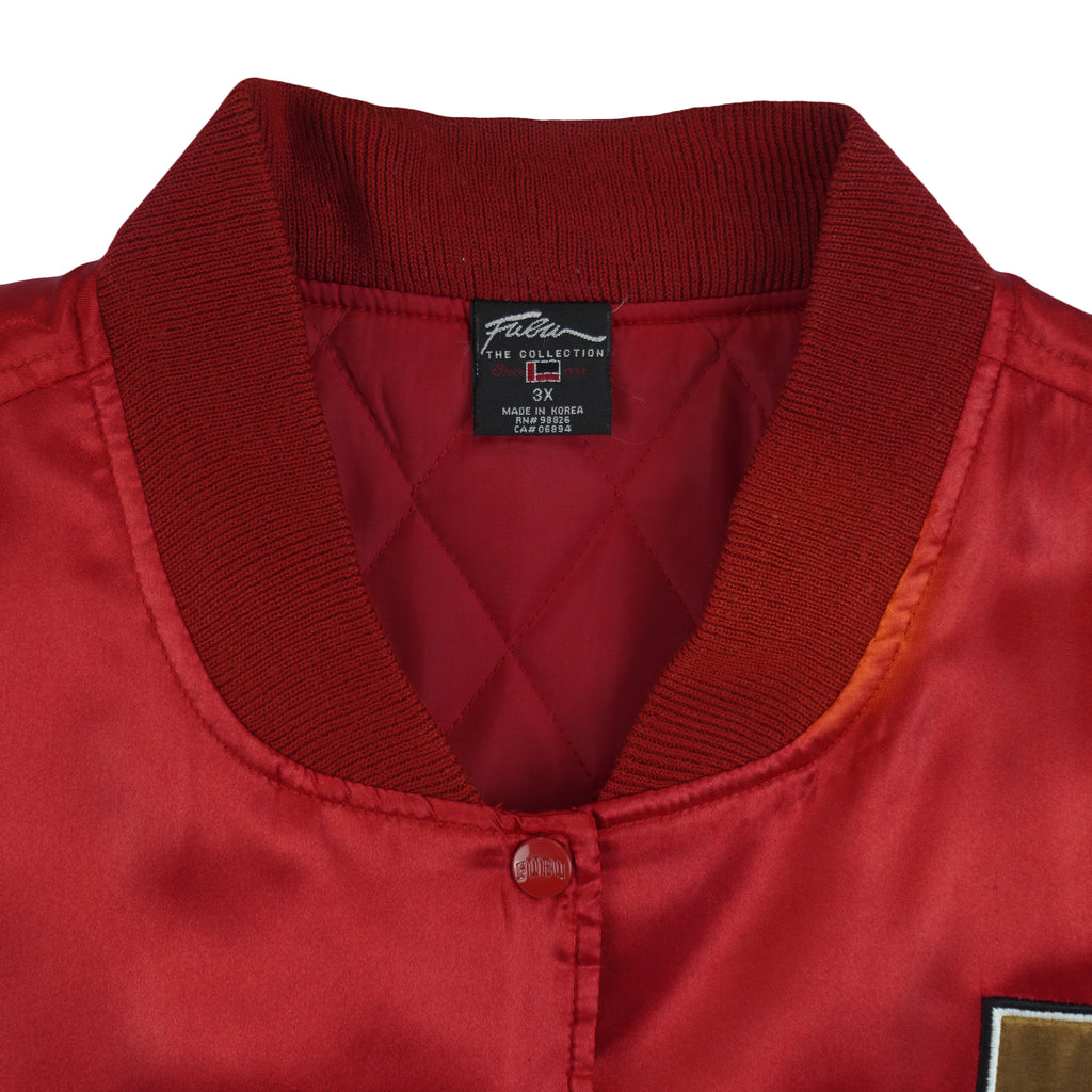 FUBU - Varsity 05 Sport Spell-Out Satin Jacket 1990s 3X-Large Vintage Retro