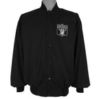 NFL (Auburn) - Los Angeles Raiders Embroidered Button-Up Jacket 1990s X-Large Vintage Retro Football