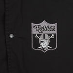 NFL (Auburn) - Los Angeles Raiders Embroidered Button-Up Jacket 1990s X-Large Vintage Retro Football
