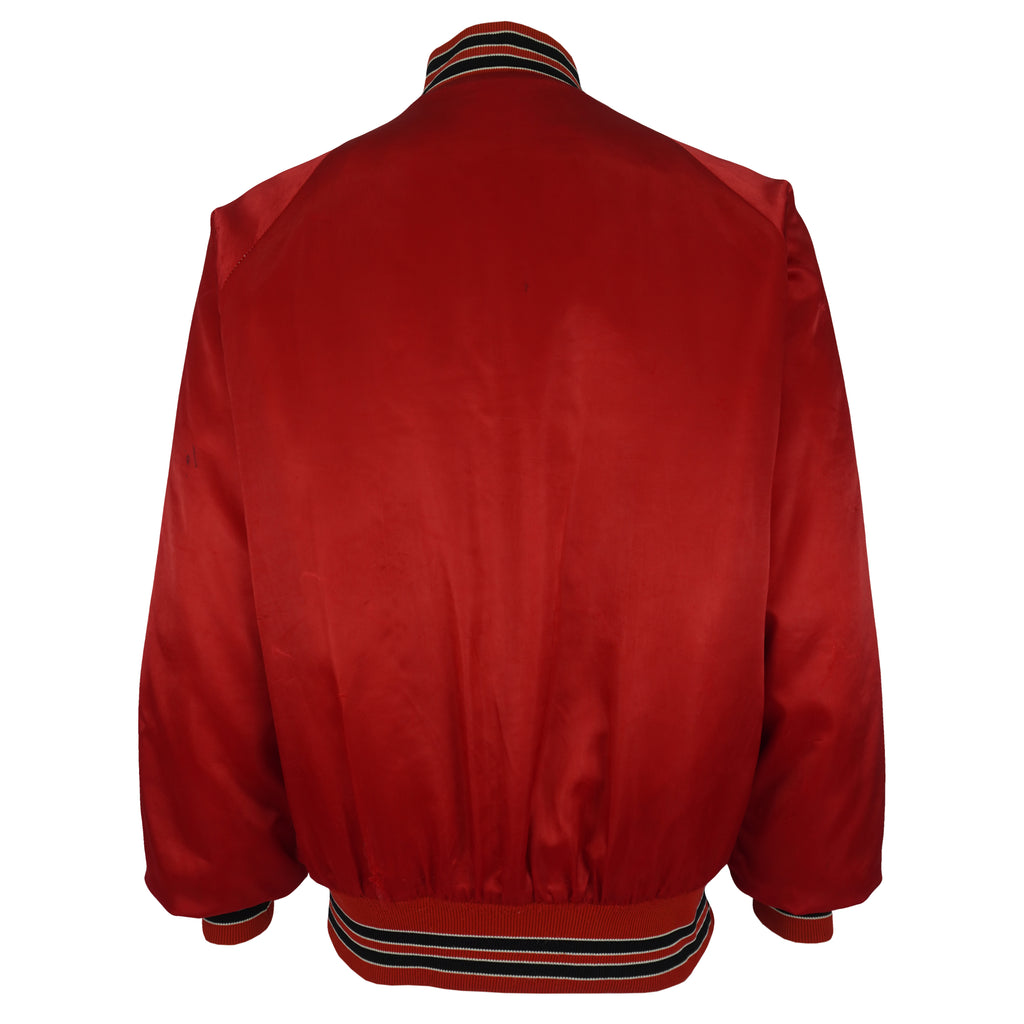 NHL (Chalk Line) - Chicago Blackhawks Satin Puffer Jacket 1990s X-Large Vintage Retro Hockey