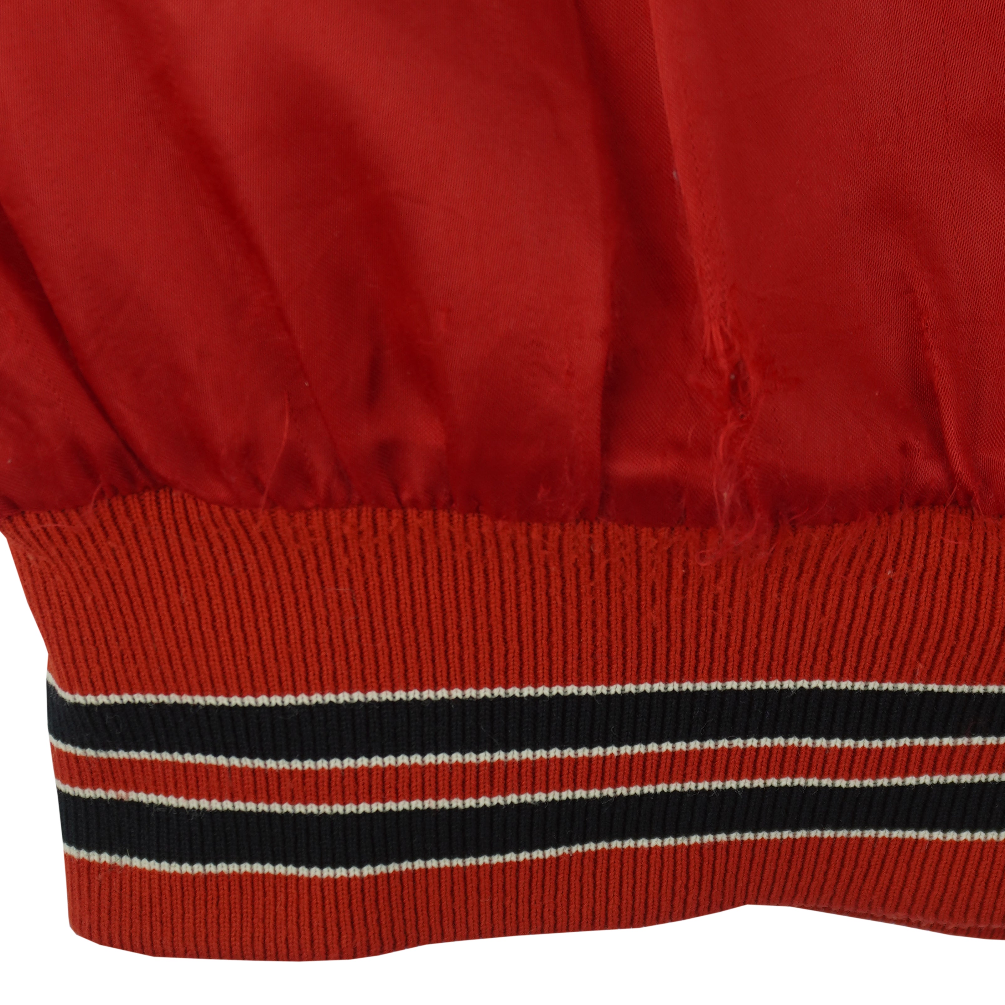 NHL (Chalk Line) - Chicago Blackhawks Satin Puffer Jacket 1990s X-Large Vintage Retro Hockey