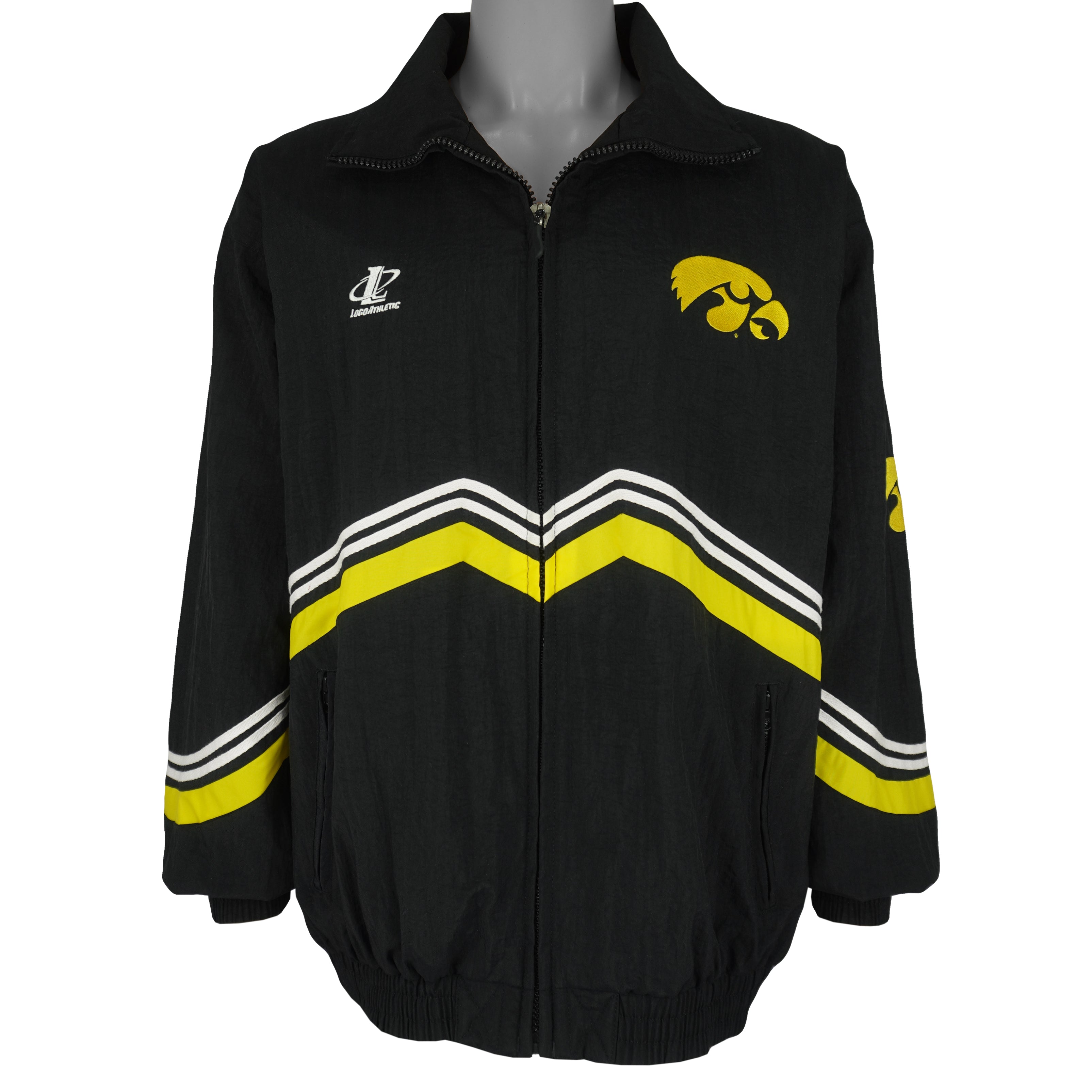 NCAA (Logo Athletic) - Iowa Hawkeyes Windbreaker 1990s Large Vintage Retro
