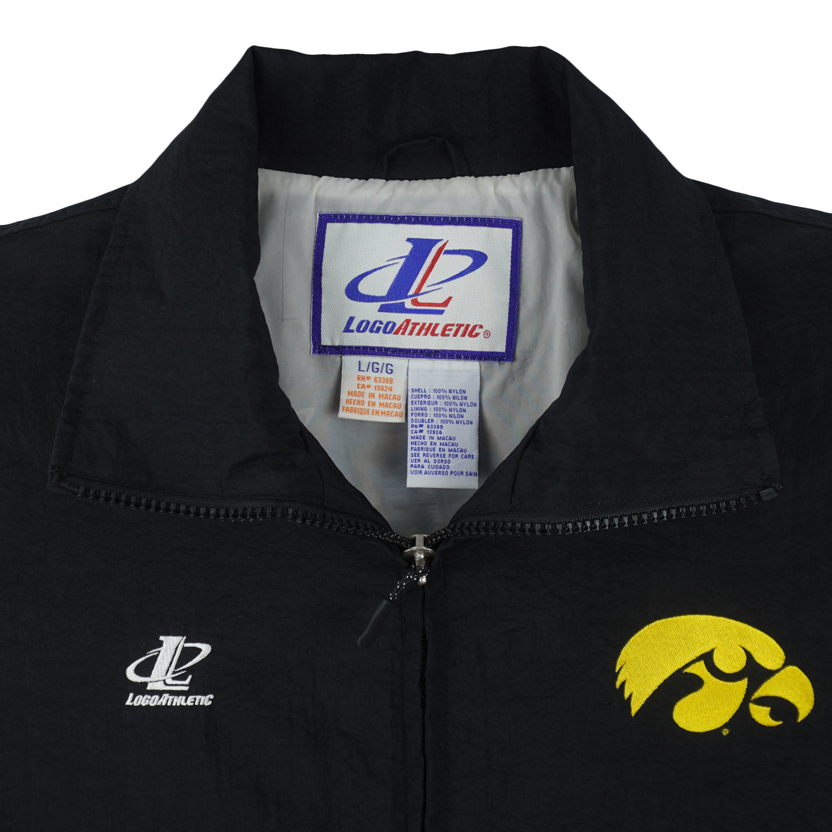 NCAA (Logo Athletic) - Iowa Hawkeyes Windbreaker 1990s Large Vintage Retro