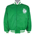 NBA (Spalding) - Boston Celtics Satin Puffer Jacket 1990s Large Vintage Retro Basketball