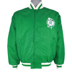 NBA (Spalding) - Boston Celtics Satin Puffer Jacket 1990s Large Vintage Retro Basketball