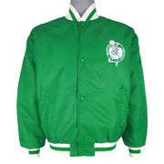 NBA (Spalding) - Boston Celtics Satin Puffer Jacket 1990s Large Vintage Retro Basketball