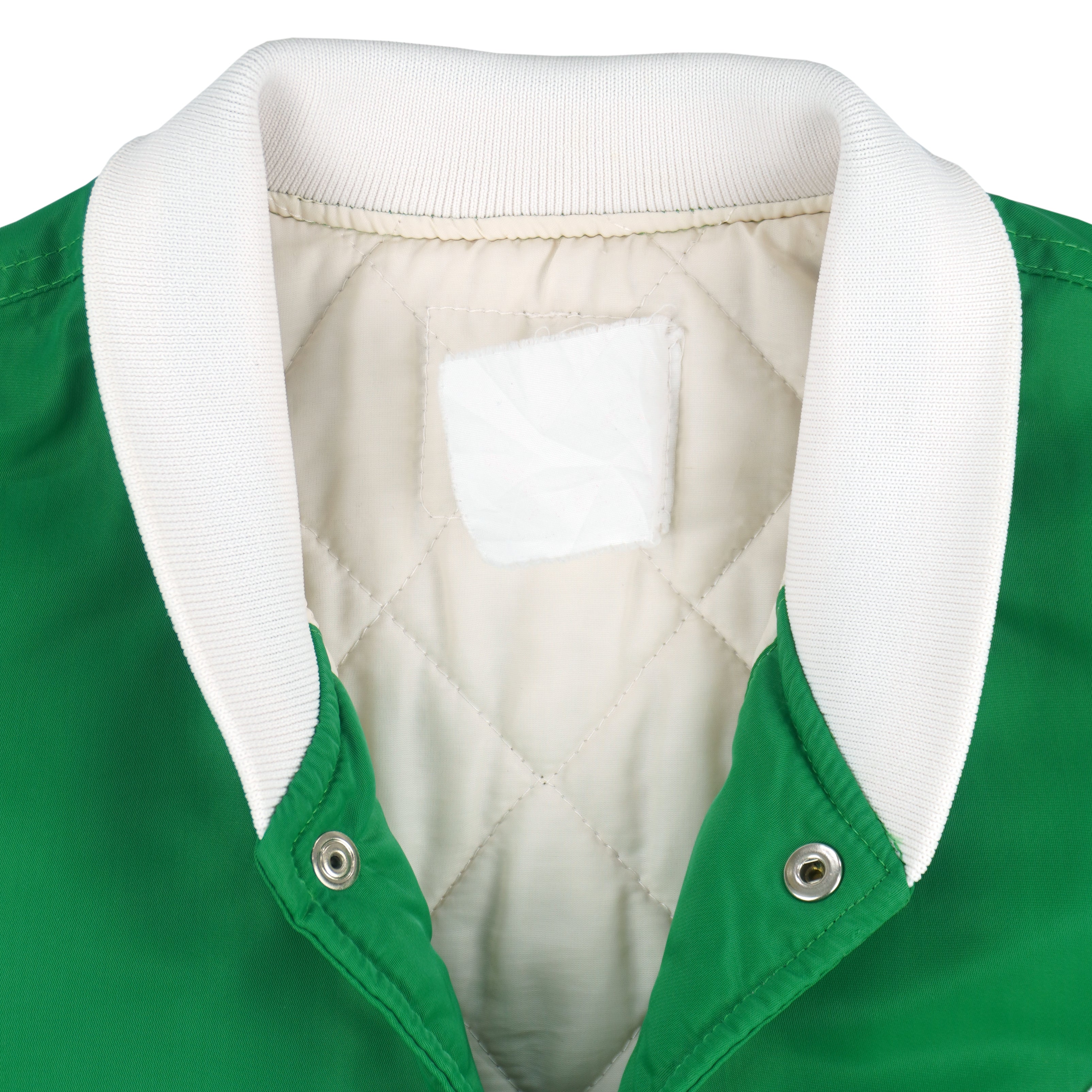 NBA (Spalding) - Boston Celtics Satin Puffer Jacket 1990s Large Vintage Retro Basketball