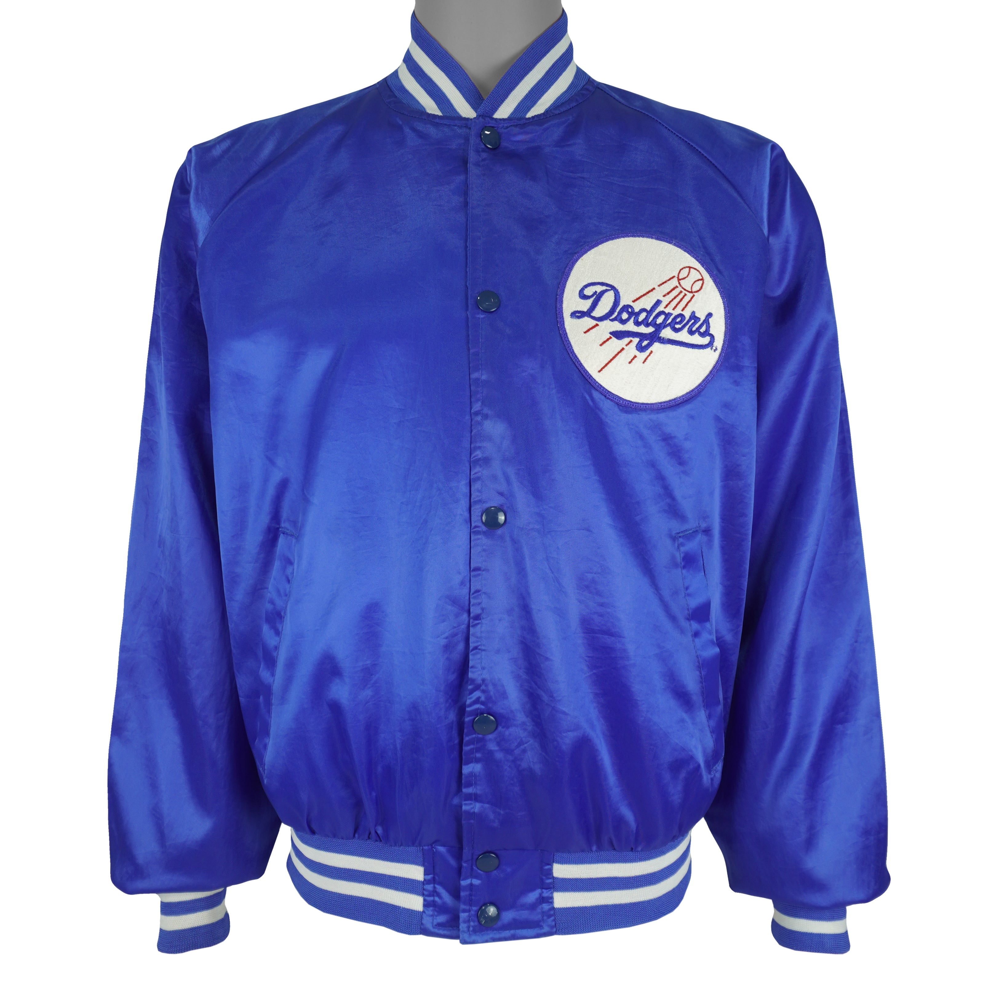 MLB (Chalk Line) - Los Angeles Dodgers Satin Jacket 1990s Medium Vintage Retro Baseball