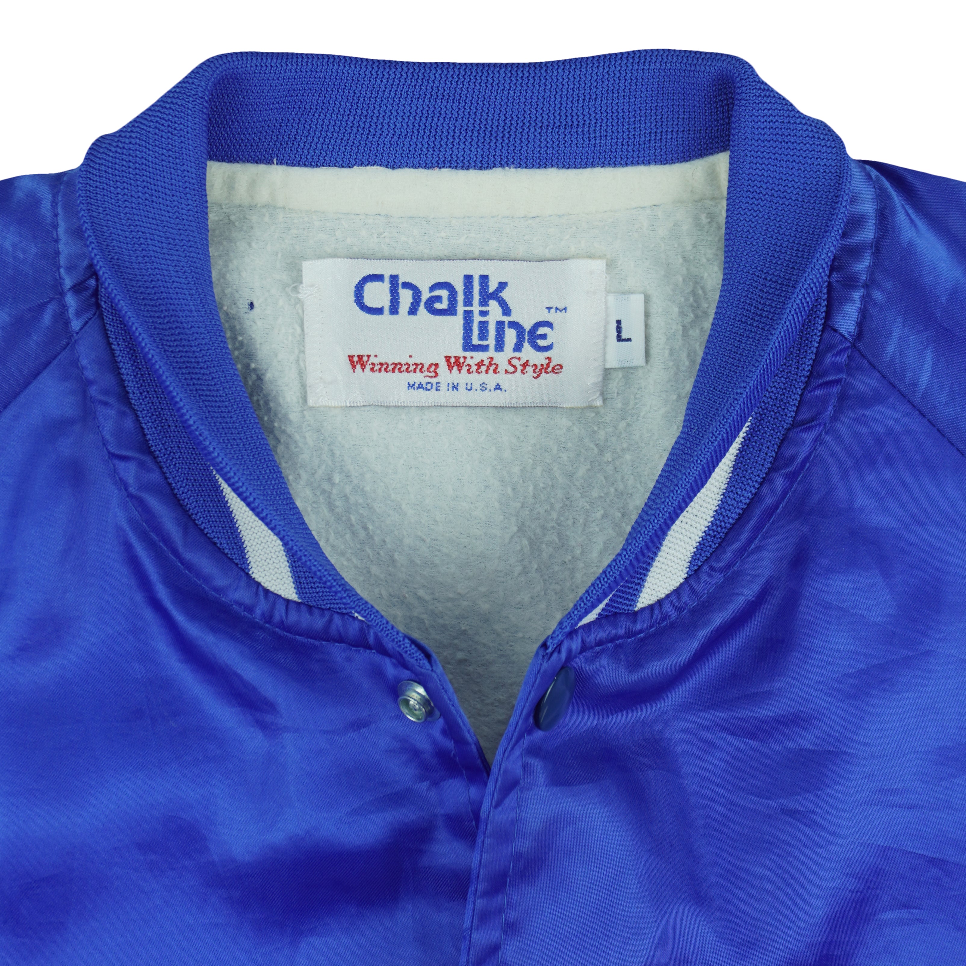 MLB (Chalk Line) - Los Angeles Dodgers Satin Jacket 1990s Medium Vintage Retro Baseball