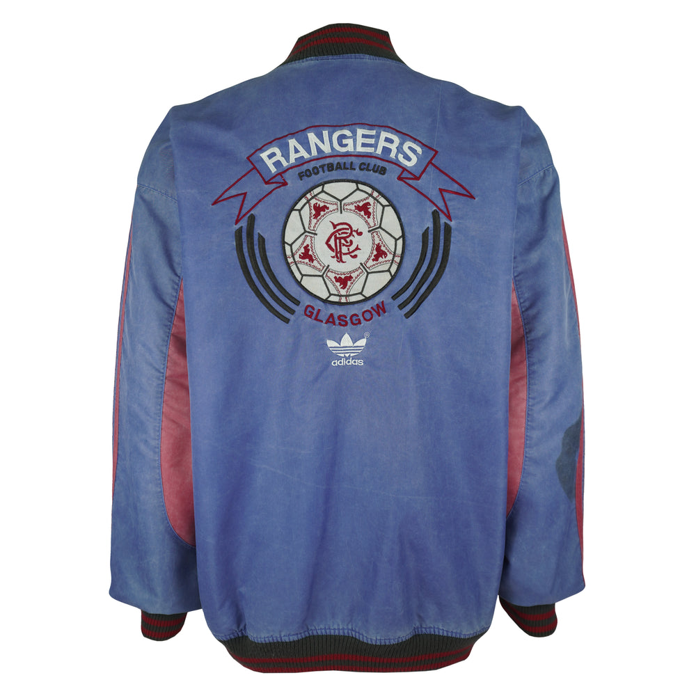 Adidas - Rangers Football Club Embroidered Bomber Jacket 1990s Large Vintage Retro