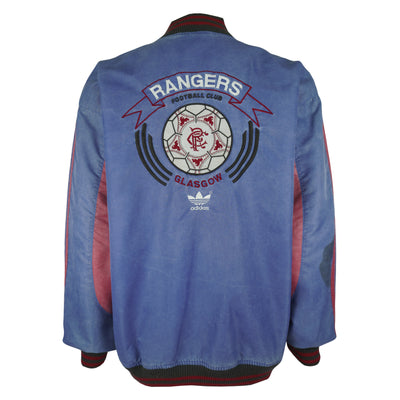 Adidas - Glasgow Rangers FC Embroidered Bomber Jacket 1990s Large